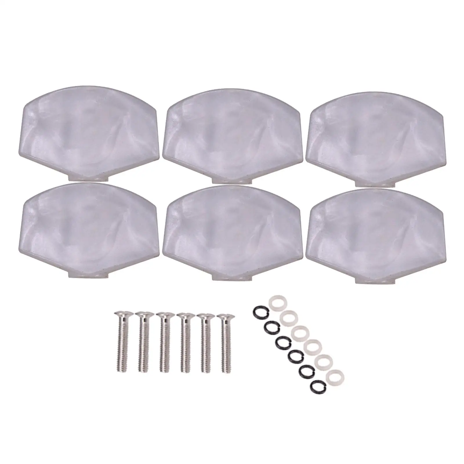 6pcs Guitar Tuning Pegs Caps Machine Head Classical Guitar Replacement Buttons Knobs for Acoustic Folk Guitar