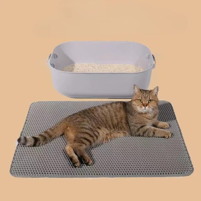 Cat Litter Mat Double Layer Pet Non Slip big Pet Litter Box Filter MatWear  Resistant Waterproof Cat Litter Mat Free Shipping - AliExpress