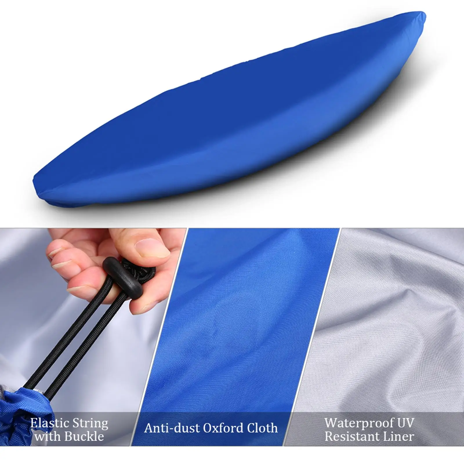 Oxford Cloth Kayak Cover UV Protection Outdoor Storage Boat Protector Shield