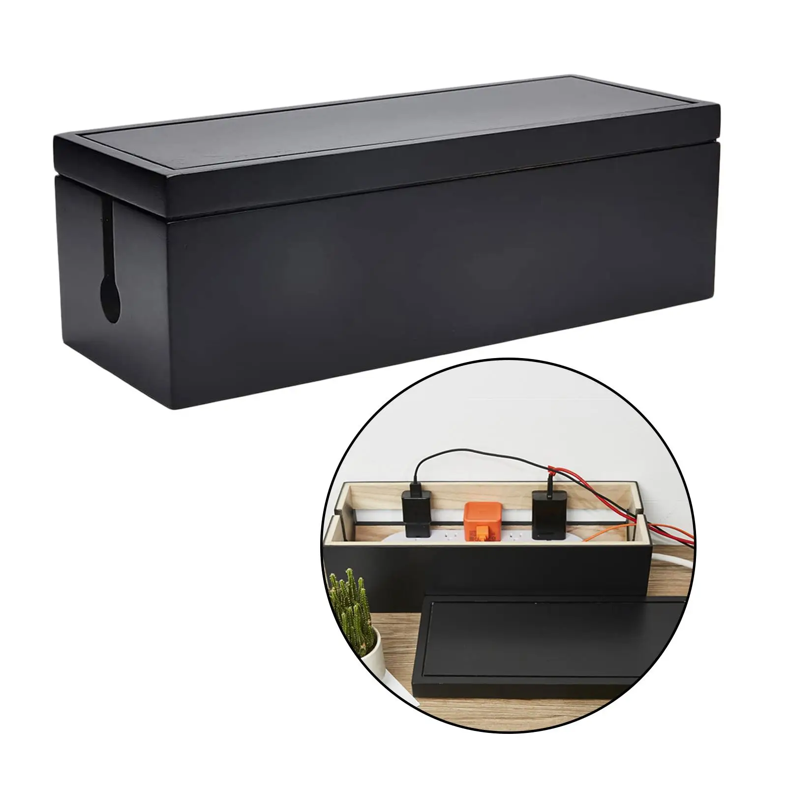 Cable Management Box, Hide and Conceal  and Electrical Cords from TVs, Computers, and Desks Cord Organizer