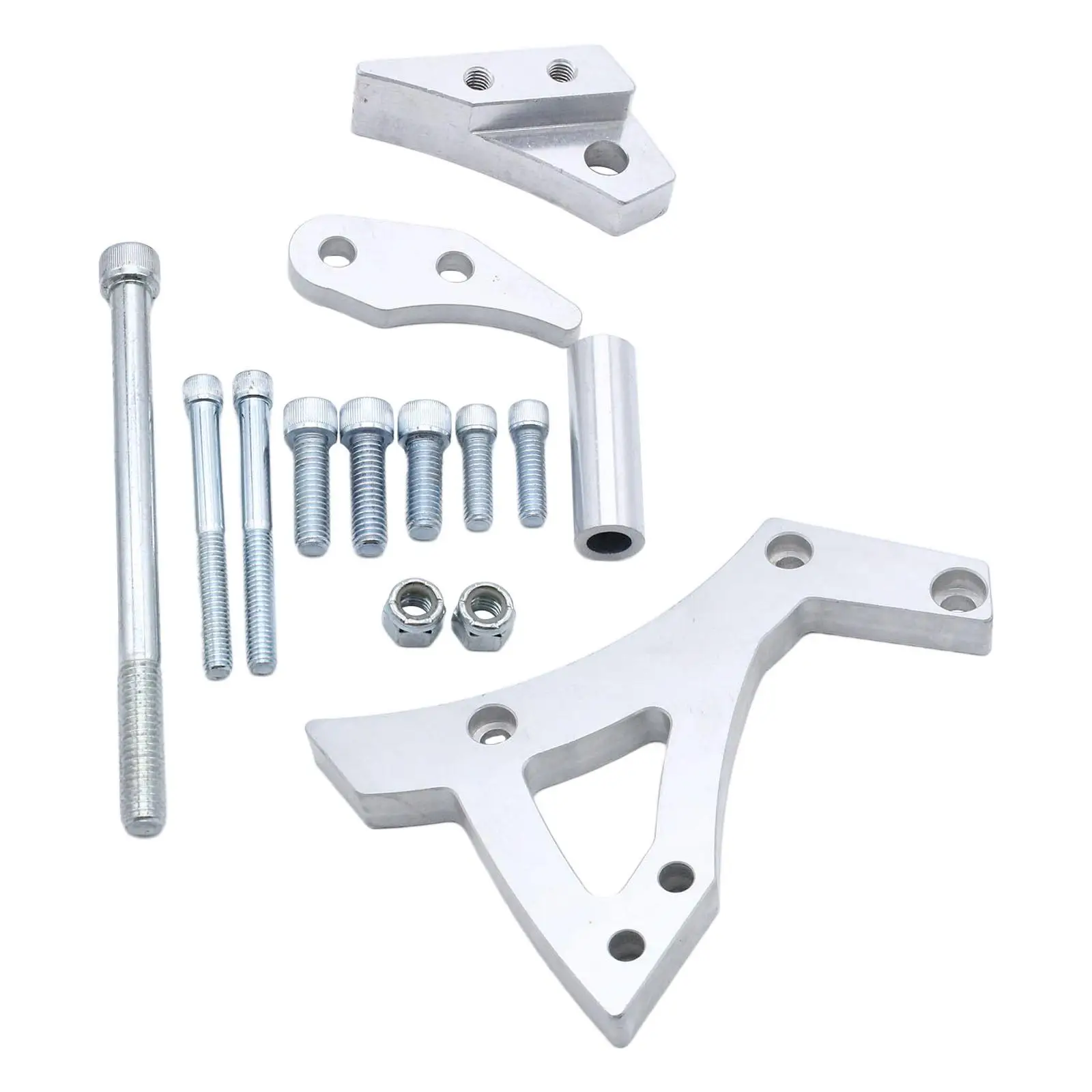 Alternator Bracket Mounting Kit Auto Replace Mount Aluminum D/Side Mid Engine Billet for Ford 302 351C V8