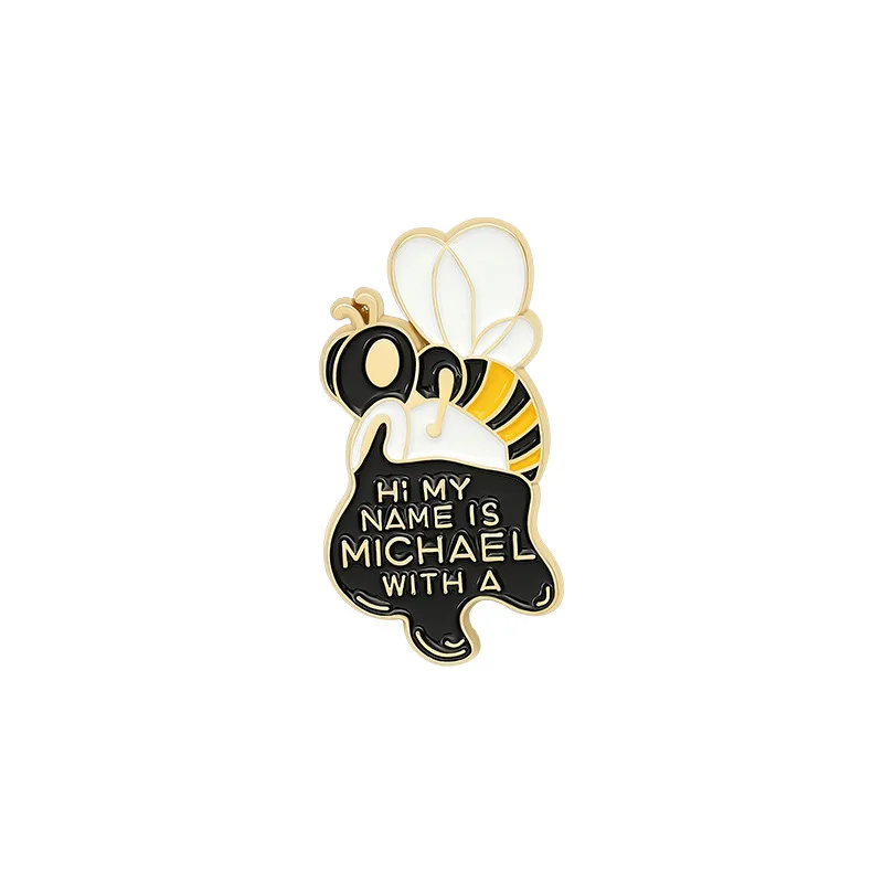Bee Gather Honey Brooches Custom Yellow Bumblebee Insect Enamel Pin Badge Lapel Pins for Backpack Jewelry Gift Wholesale product