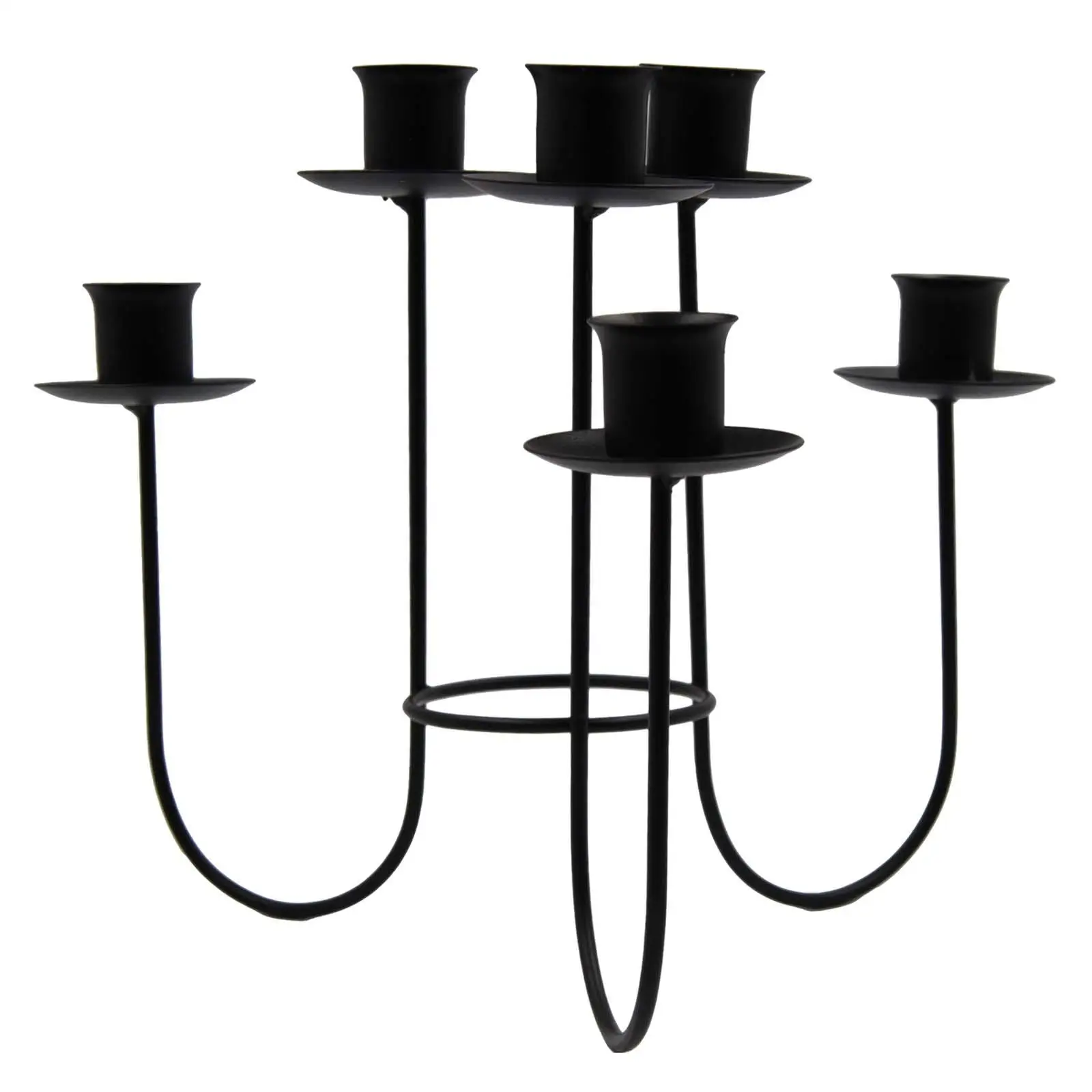 Multi Arms Metal Candle Holder Candle Stand 10x8inch Decorative Iron Art Table
