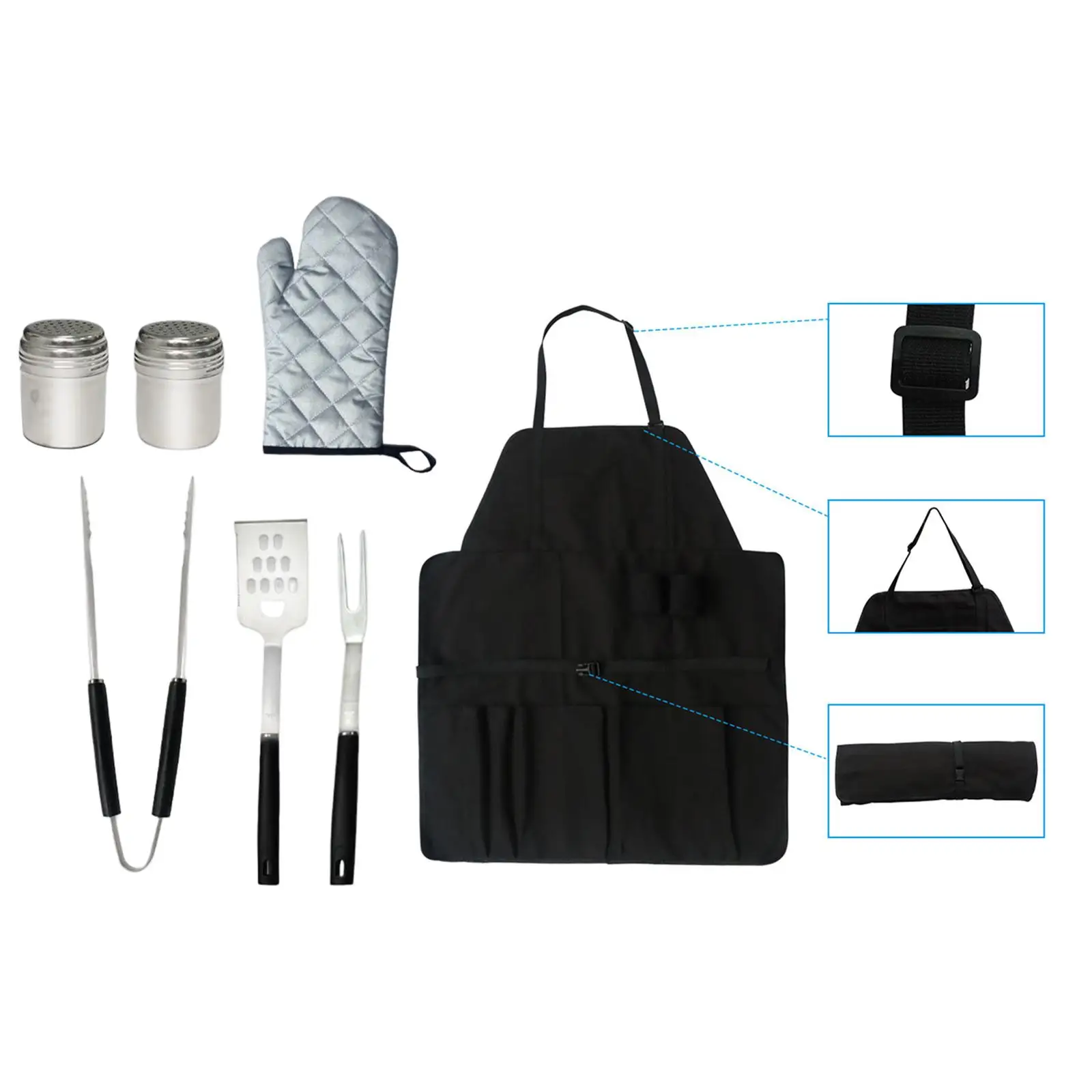 Multipurpose Barbecue Apron Practical Cooking Supplies Grill Accessories chen Gadget Set Durable Clip Glove for Holiday Chef