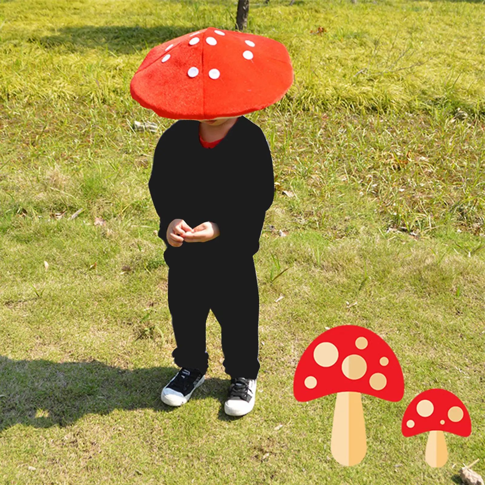Kids Mushroom Hat Head Wear Novelty Caps Creative Carnival Cosplay