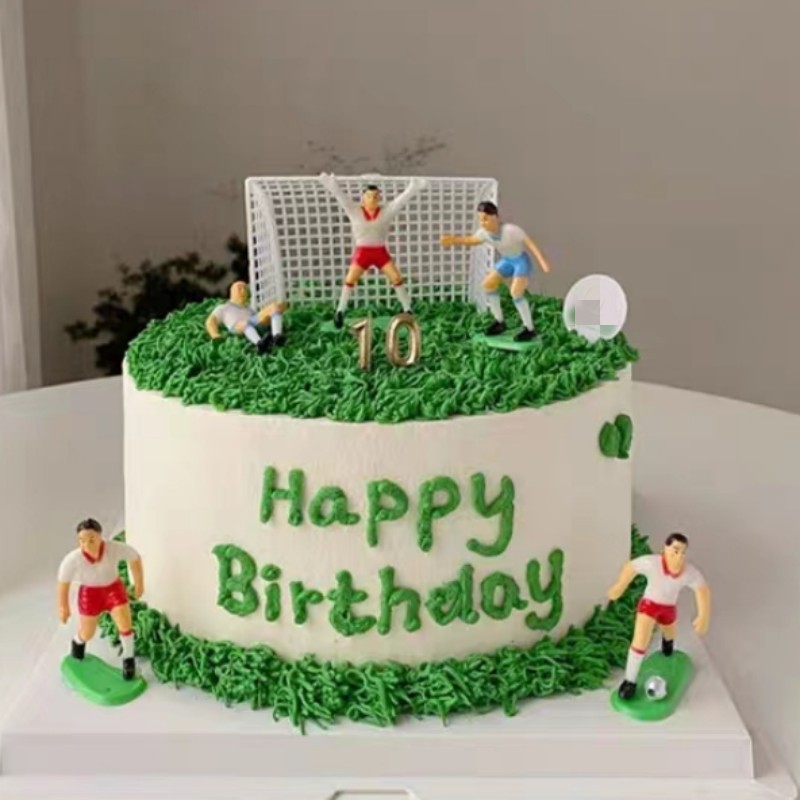 9-teiliges Fußball-Geburtstagsdekorations-Set Fußball-Tortendekoration Modell Party Happy Birthday Zubehör Kinder-Accessoires – Detail 5