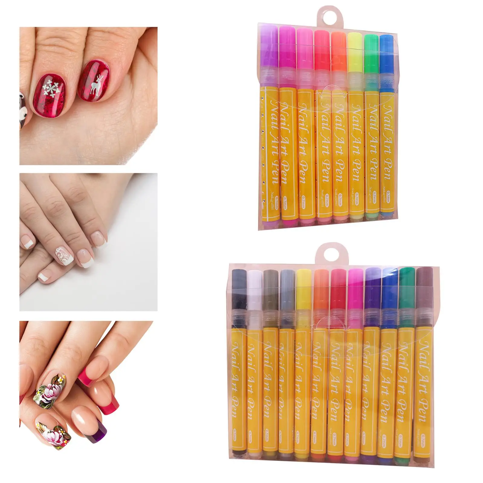 Liner Brush Drawing Flower Painting Abstract Lines Details Nail Art Pen Set for Home Manicure Nail Adorn