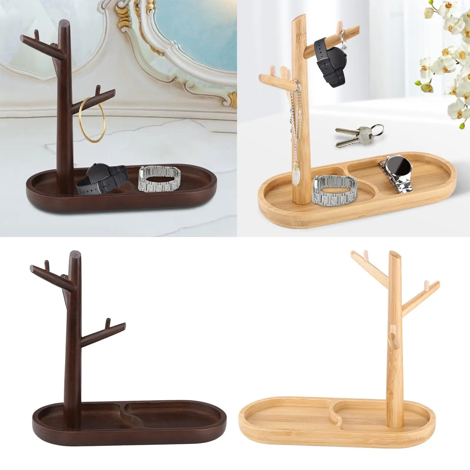 Modern Necklace Storage Holder Bangles Rings Earring Jewelry Stand Organization Vanity Tray for Centerpiece Desk Bedroom Porch