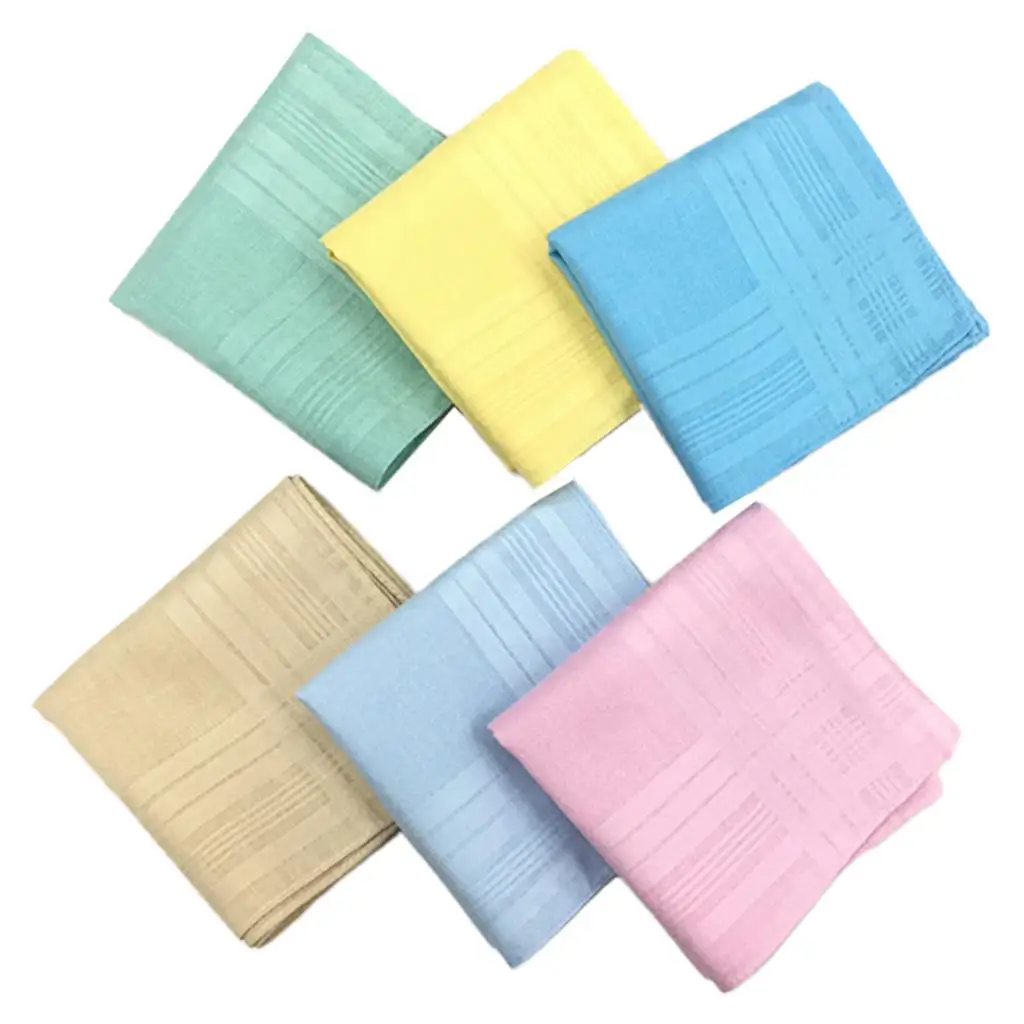 12pack Soft Cotton Plain Pocket Hanky ??Handkerchief