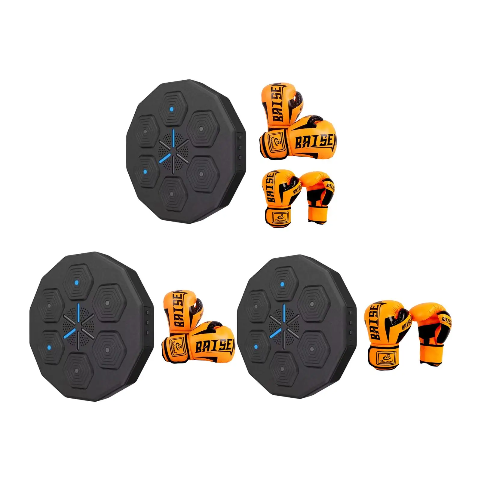 Electronic Music Boxing Wall Target Wall Mount Household with Gloves Reaction Target Rhythm Wall Target for Exercise Home Indoor