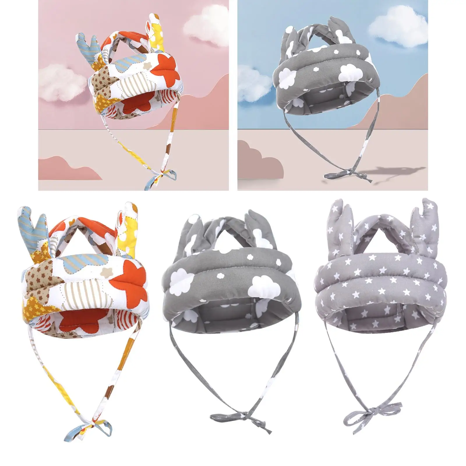 Baby Hat Head Protector Cushion Crawling Safety Children Toddler Head Cushion Caps