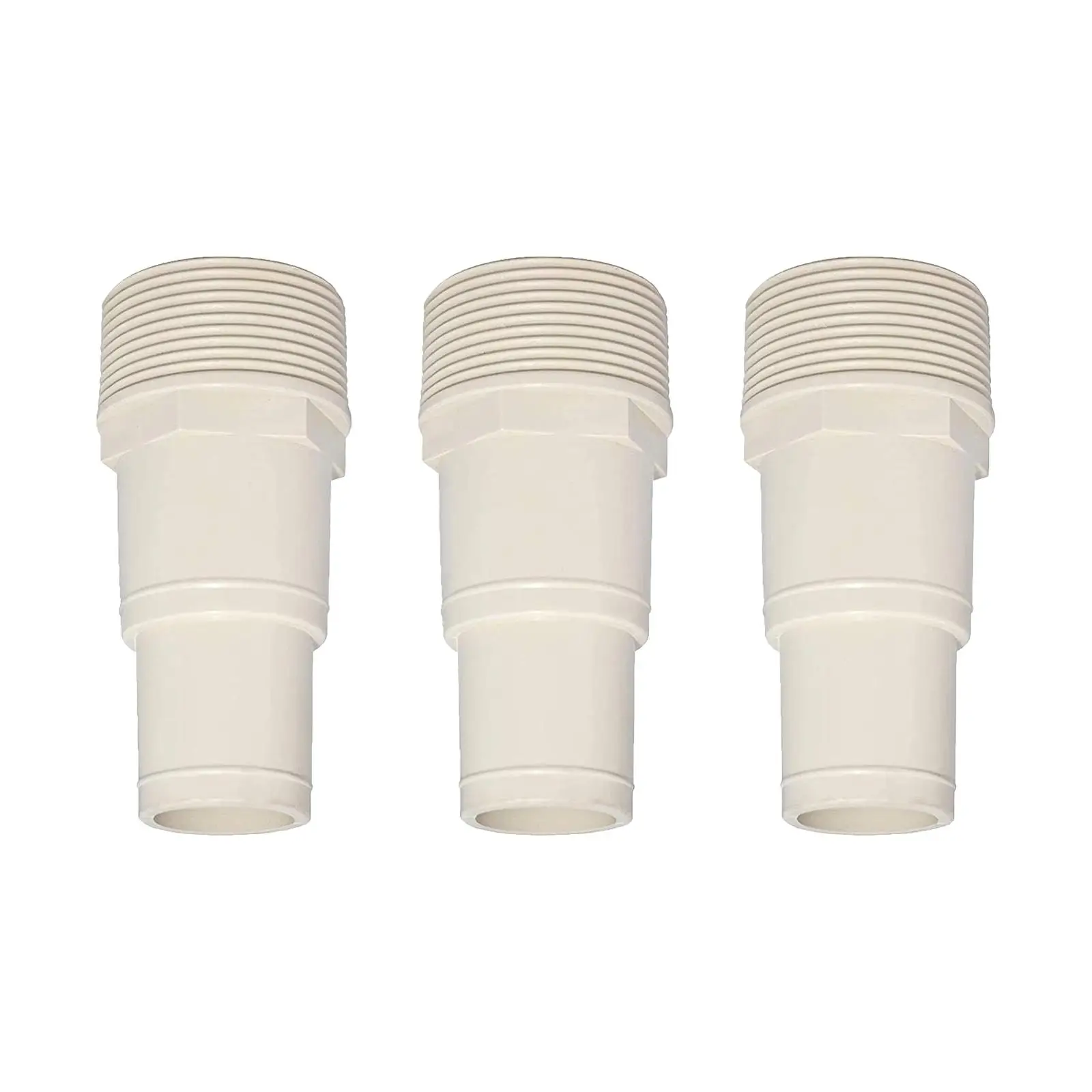3Pcs 1.5 inch and 1.25 inch Hose Adapters Pool Filter Pump Hose Adapter for above Ground Pool Pump Skimmer Plumbing Connection