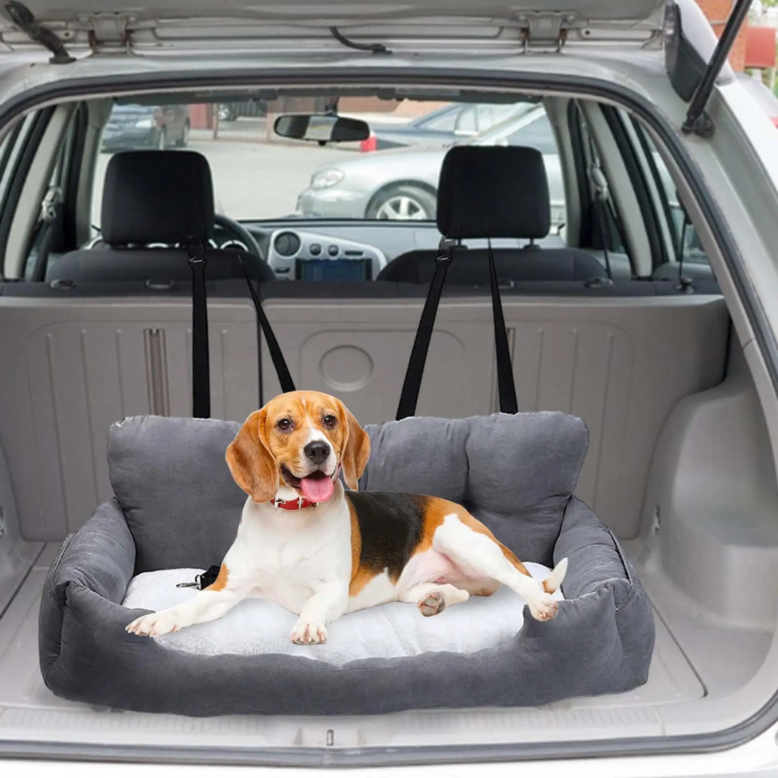 Dog Car Seat Comfortable with Thickened Cushion Dog Booster Seat Cat Nest Dog Back Seat Cushion for Small Medium Large Dogs