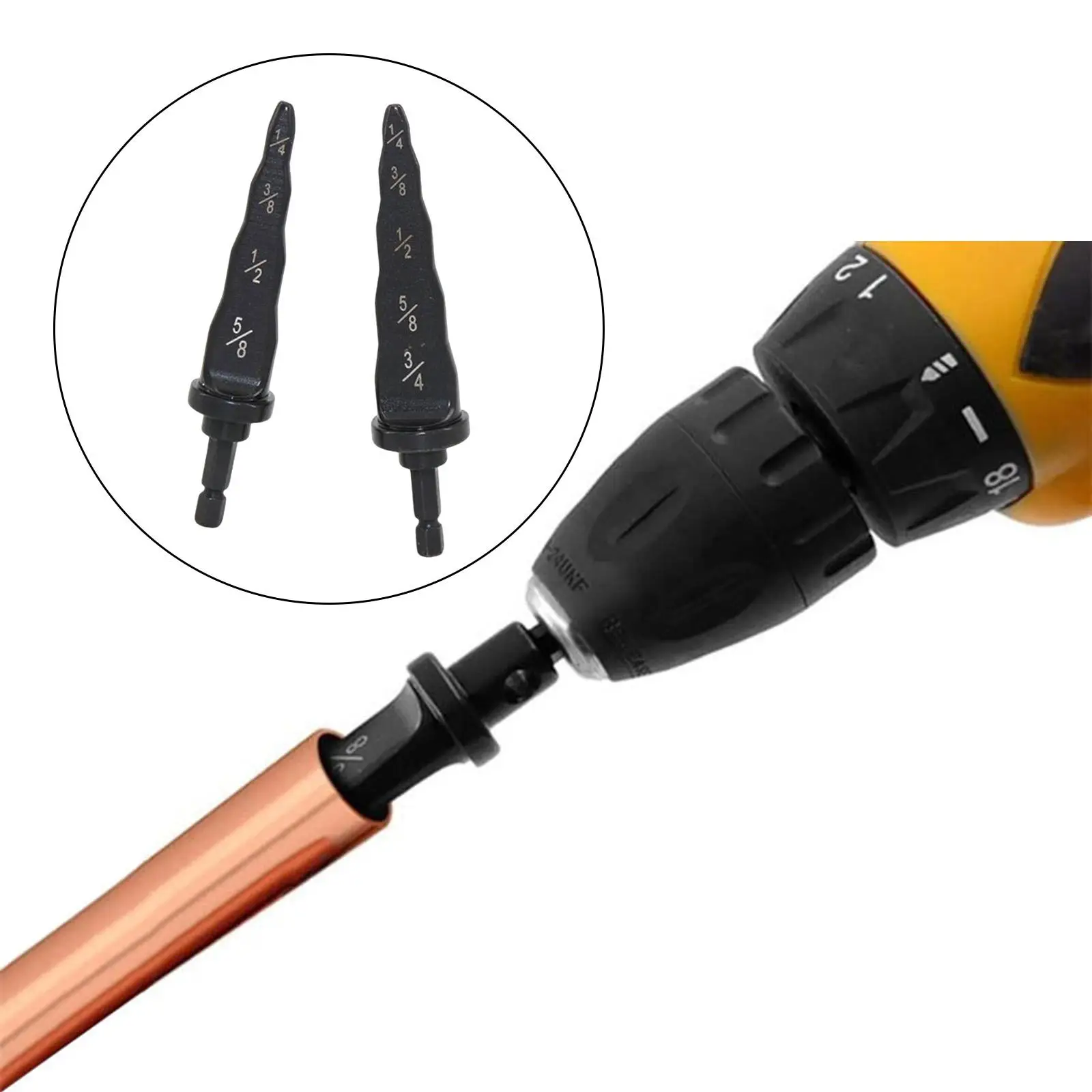 2 Pieces Pipe Expander Drill Multifunction  Swaging Tool Drill Bit