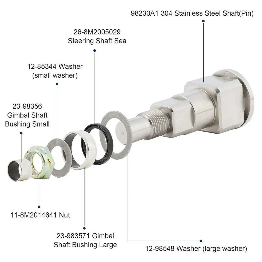 Gimbal Housing Upper Steering Arm Swivel Shaft Set 98230A1 High Quality