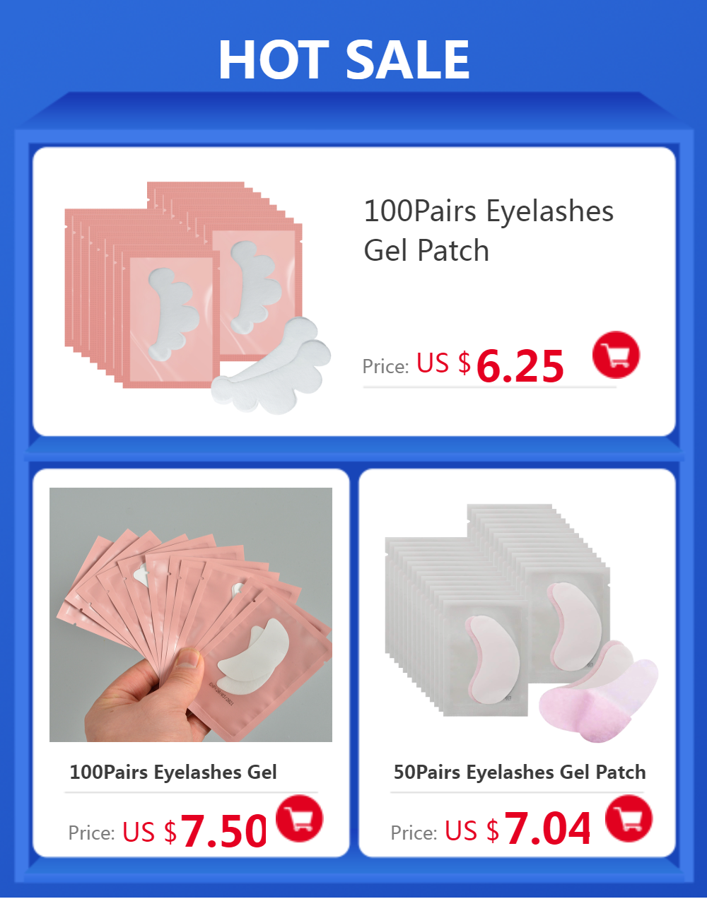 50/100 stücke Lidschatten Schild Unter Eye Patches Baumwolle Einweg Falsche Wimpern Verlängerung Eye Gel Pad Lip Make-Up Protector aufkleber – Detail 2