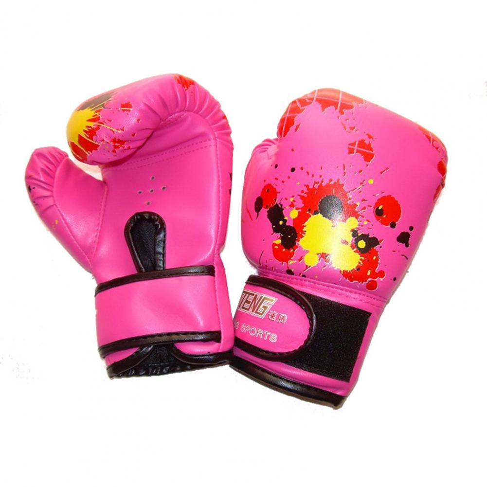 Generic 1 Pair Children Boxing Gloves Damping Protect Hand Faux Leather