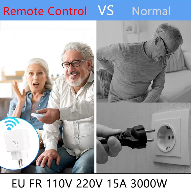 Rf Smart Plug In Socket Wireless Remote Control Switch 433MHz 220v 15A  3000W EU FR Universal Outlet for Smart Home Electrical - AliExpress