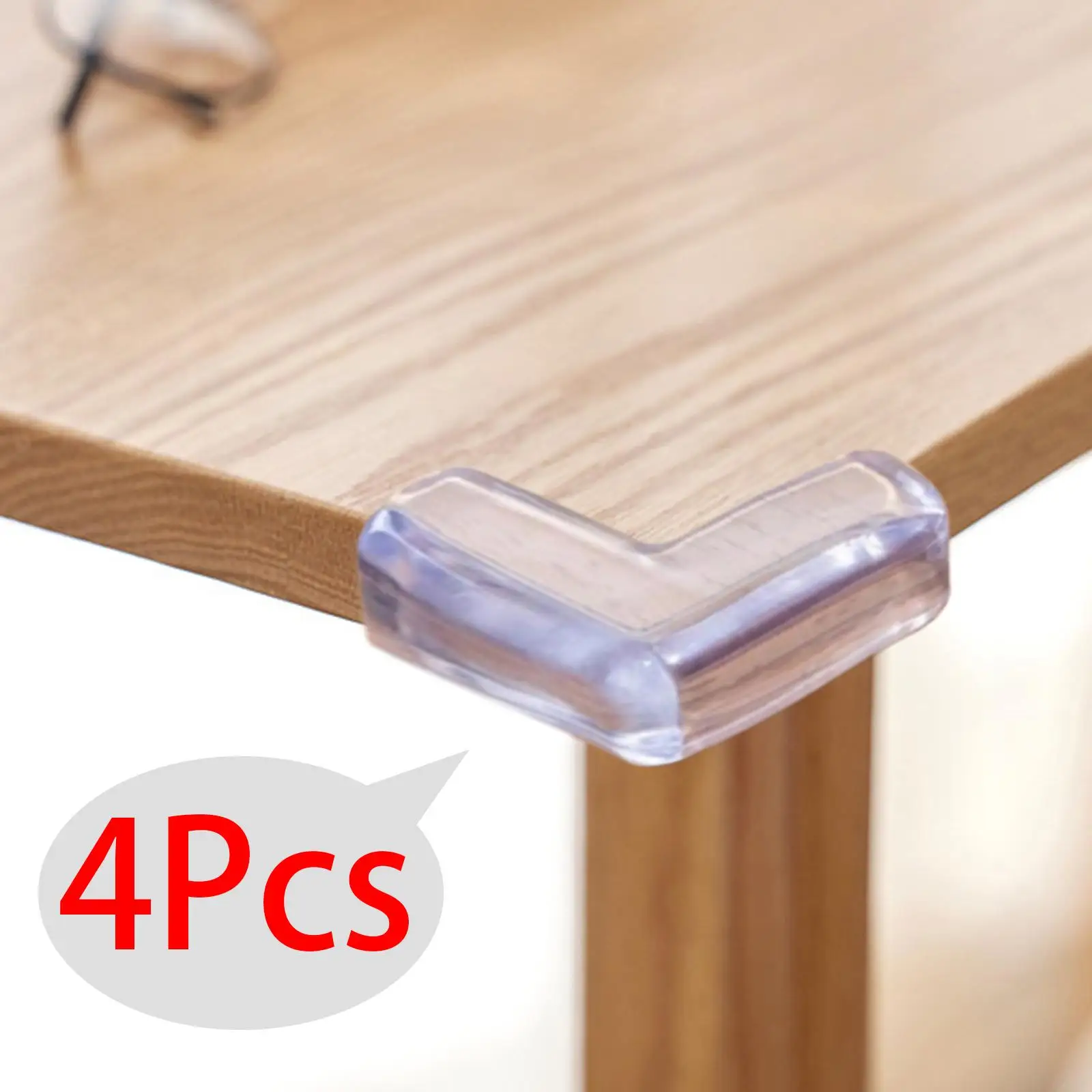 4x Table Corner Edge Protection Baby Proofing Corner Protector Clear Furniture corner guards Desk Edge Cushion for Cabinet Desk