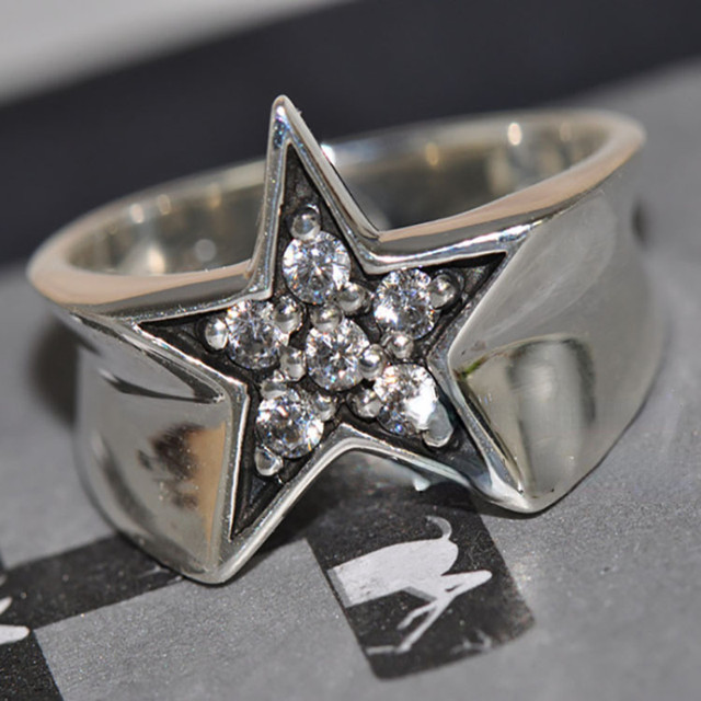 Crystal Star Ring Adjustable | Star Rings Women Korean