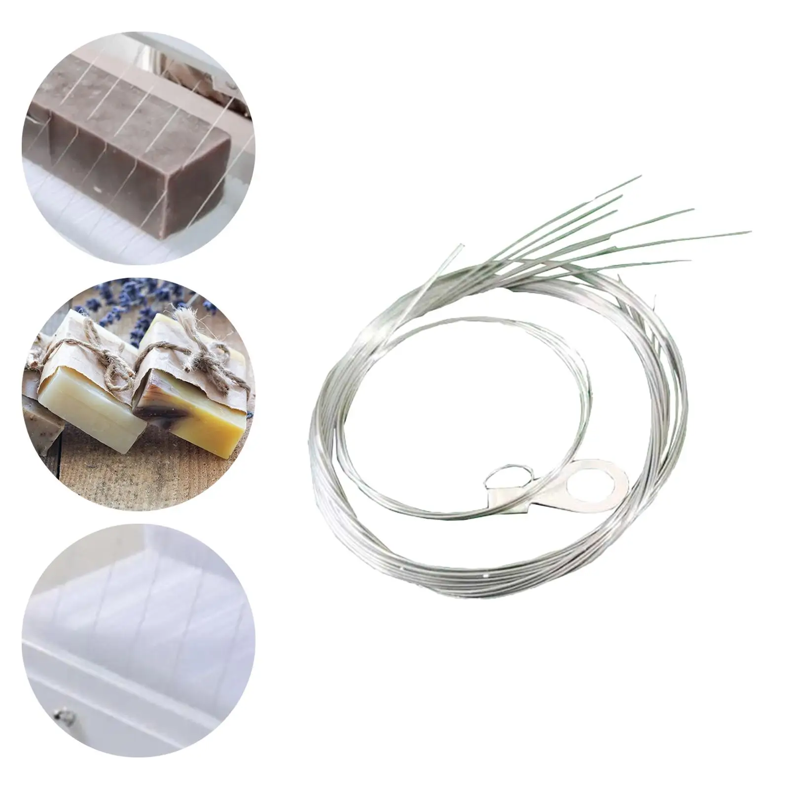9x Stainless Steel Wires Cutting with Loop Soap Cutter Wires for Chocolate Handmade Soap Cutter Soap Machine Cake Butter