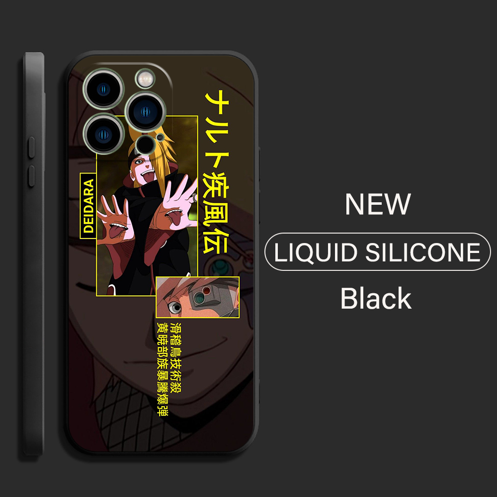 Japanese Naruto Anime Phone Case For Funda Iphone 11 12 13 Pro Max 12 13 Mini X Xr Xs Max 5s 6 7 8 Plus Black Liquid Silicon Aliexpress