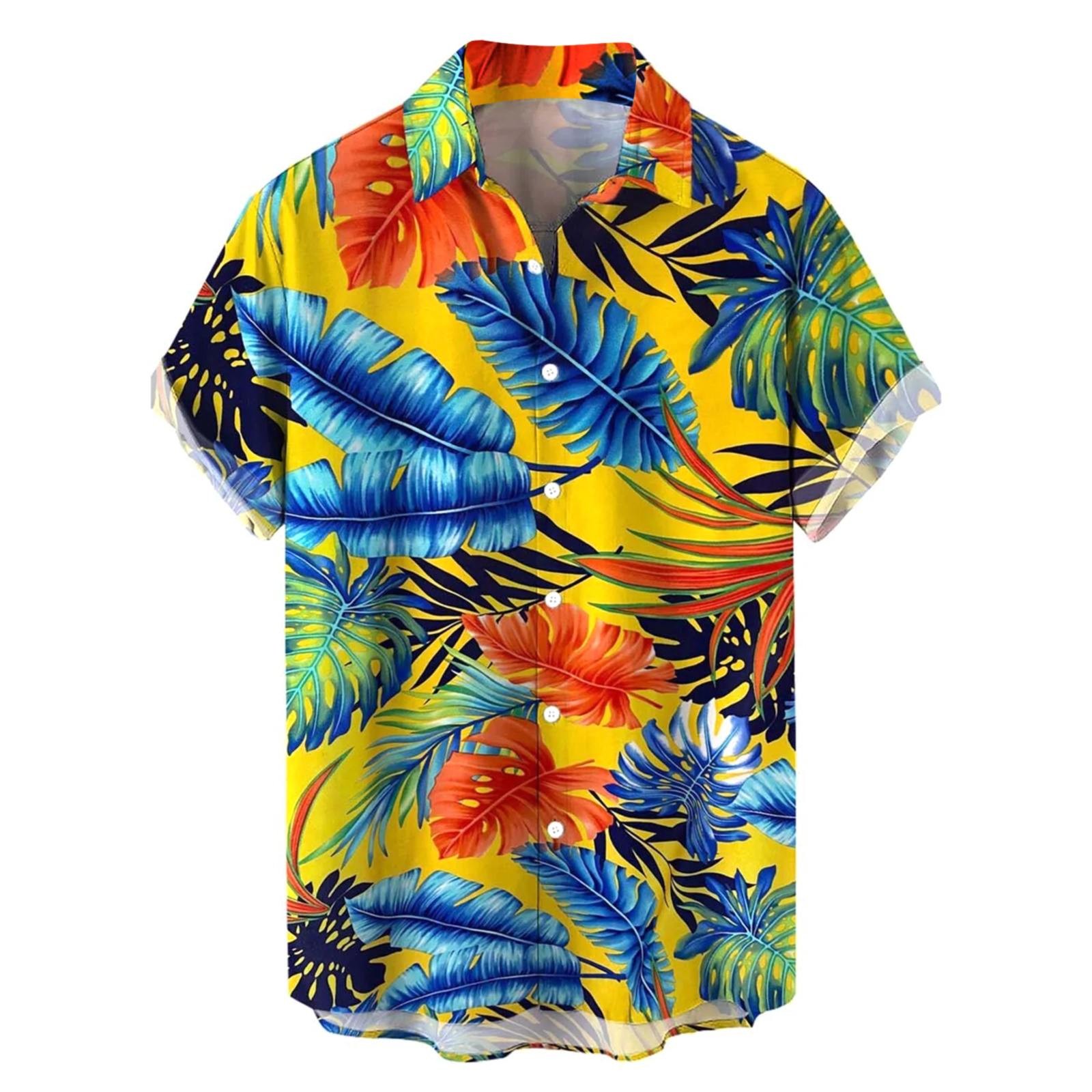 Title 14, Women Hawaiian Shirts Tropical Floral Pineapple...