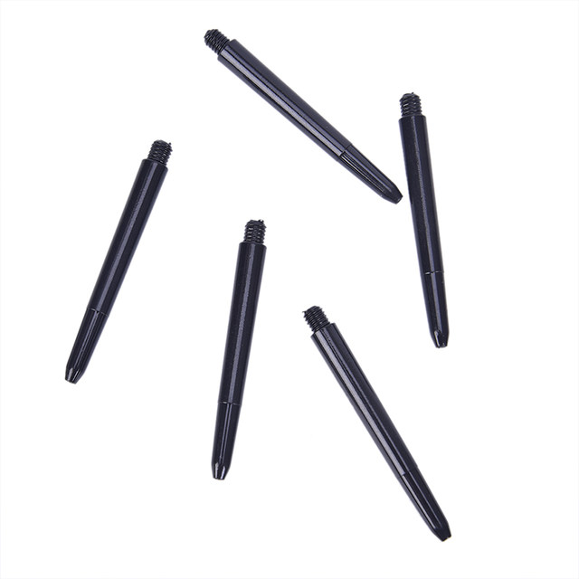 10 Tiges Fléchettes Aluminium Noir - Filetage 2BA Universel - Pour Fléchettes Souples Et Acier