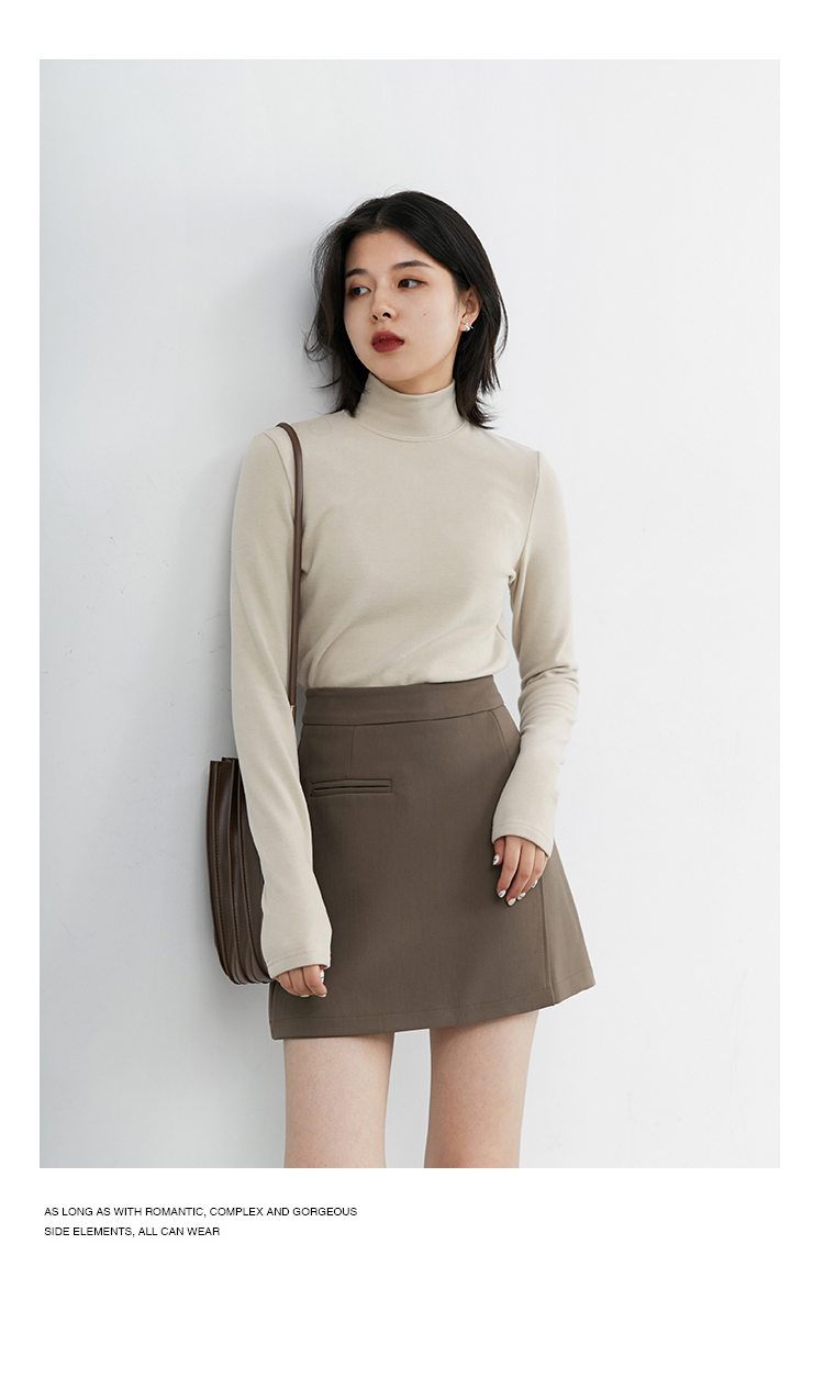 CHIC VEN Women Sweatshirt Turtleneck Pullovers Casual Solid Dralon Warm Bottom Blouse Office Lady Tops Autumn Winter 2023