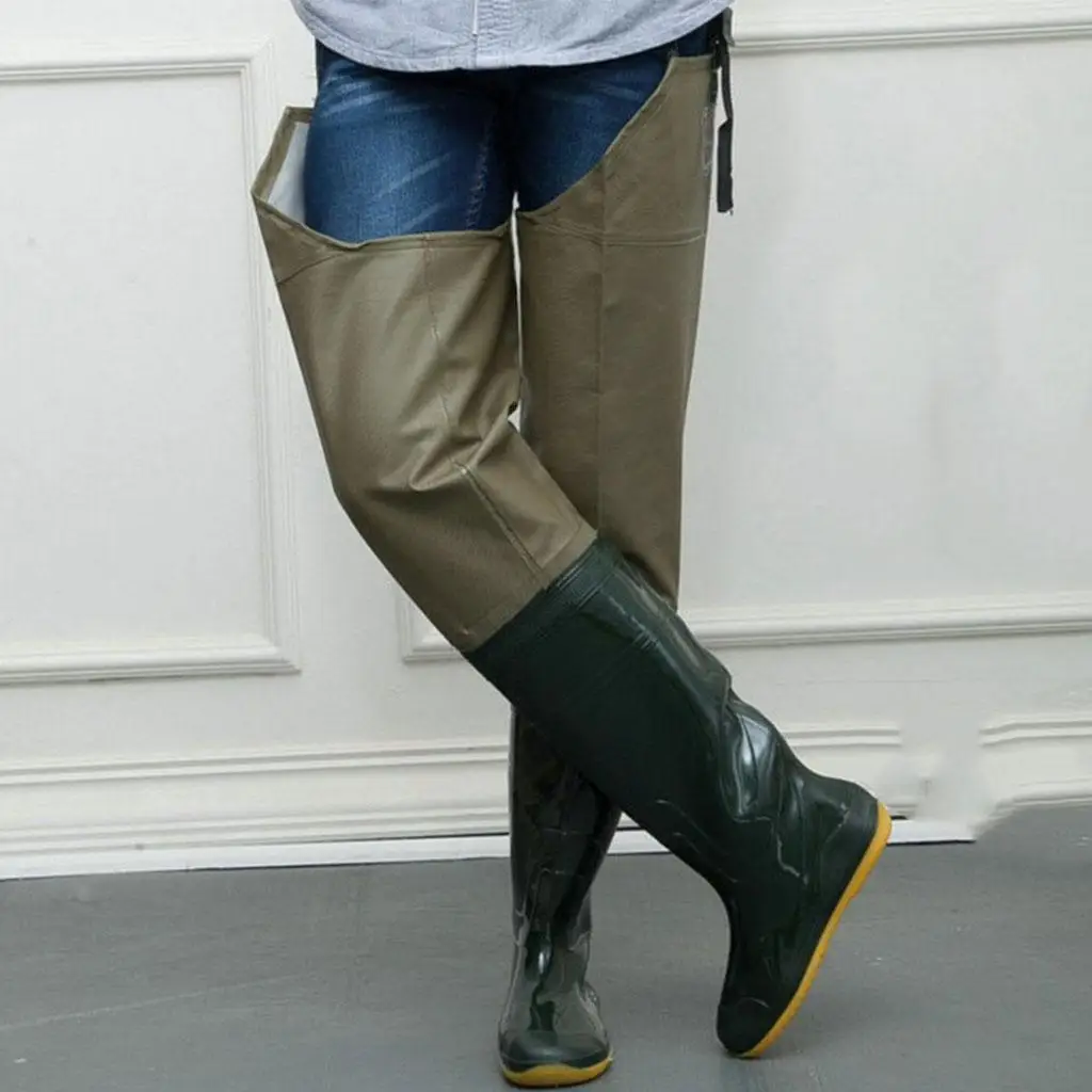 Waterproof Fishing Waders Fish Fishing Pants Shoes Lightweight Overall Hip Wader Wading Boot for Fishing Farmer 39 40 45