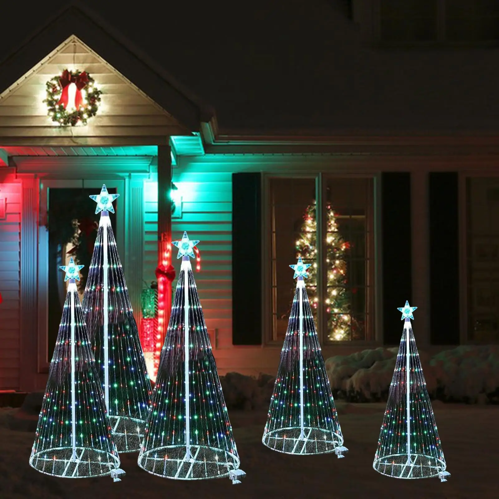Christmas Tree Lights, Iluminação Colorida para Interior