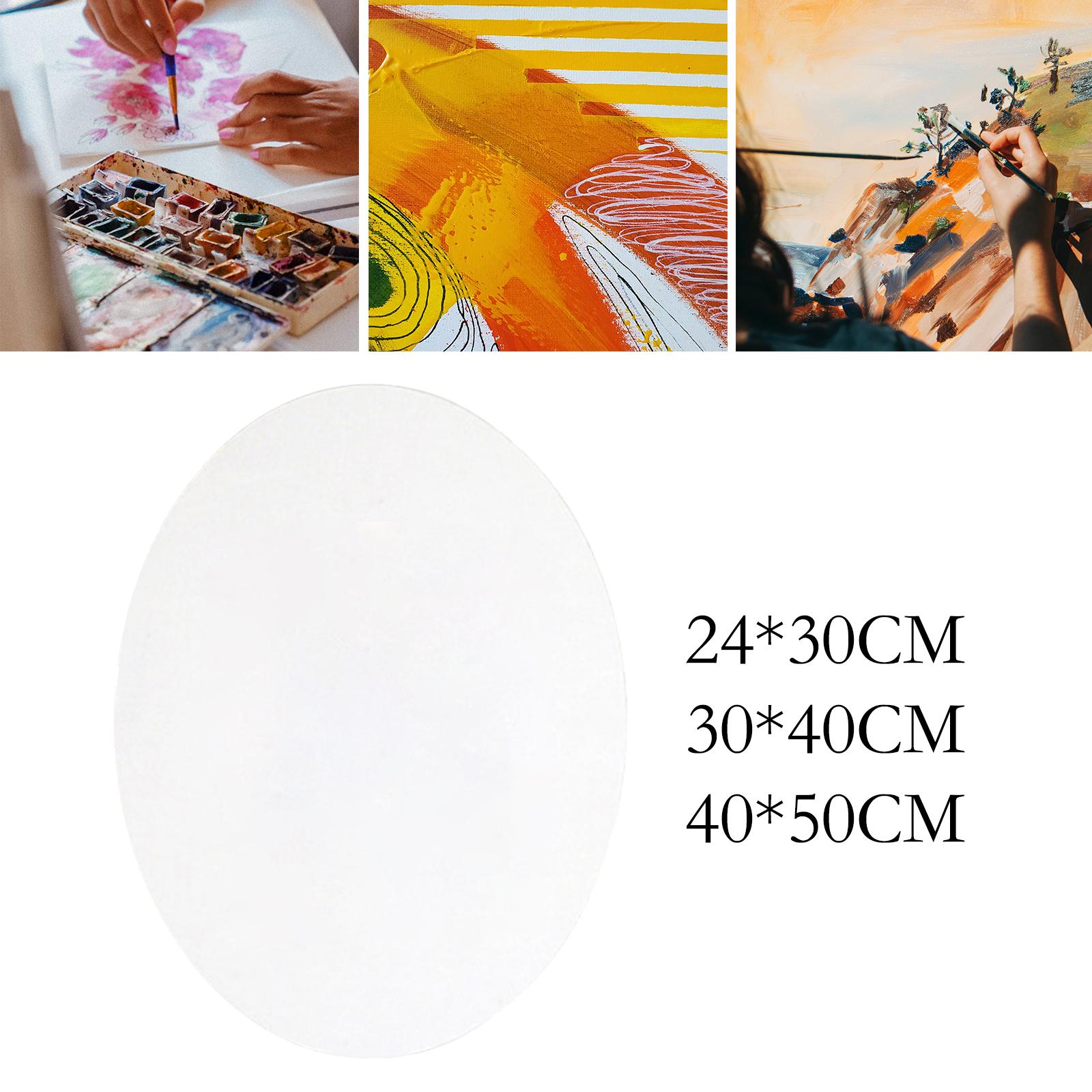 Round Canvas for Painting, Pre Stretched Cotton Canvas Boards, Circle Shaped Art Canvas Panels for Acrylic Oil Painting