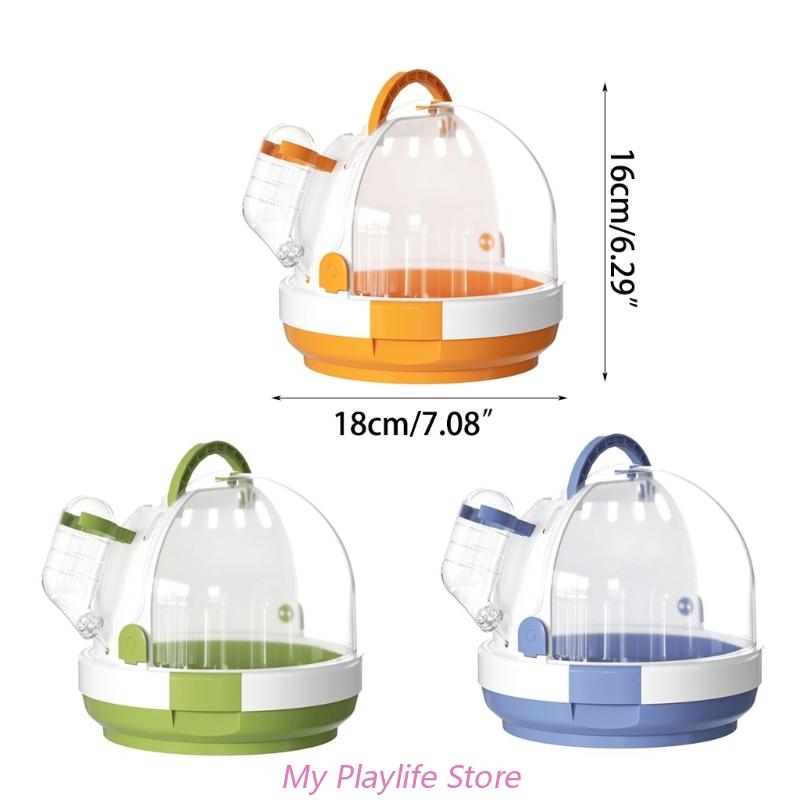 Title 1, Portable Clear Bird Carry Case Transport Cage P...