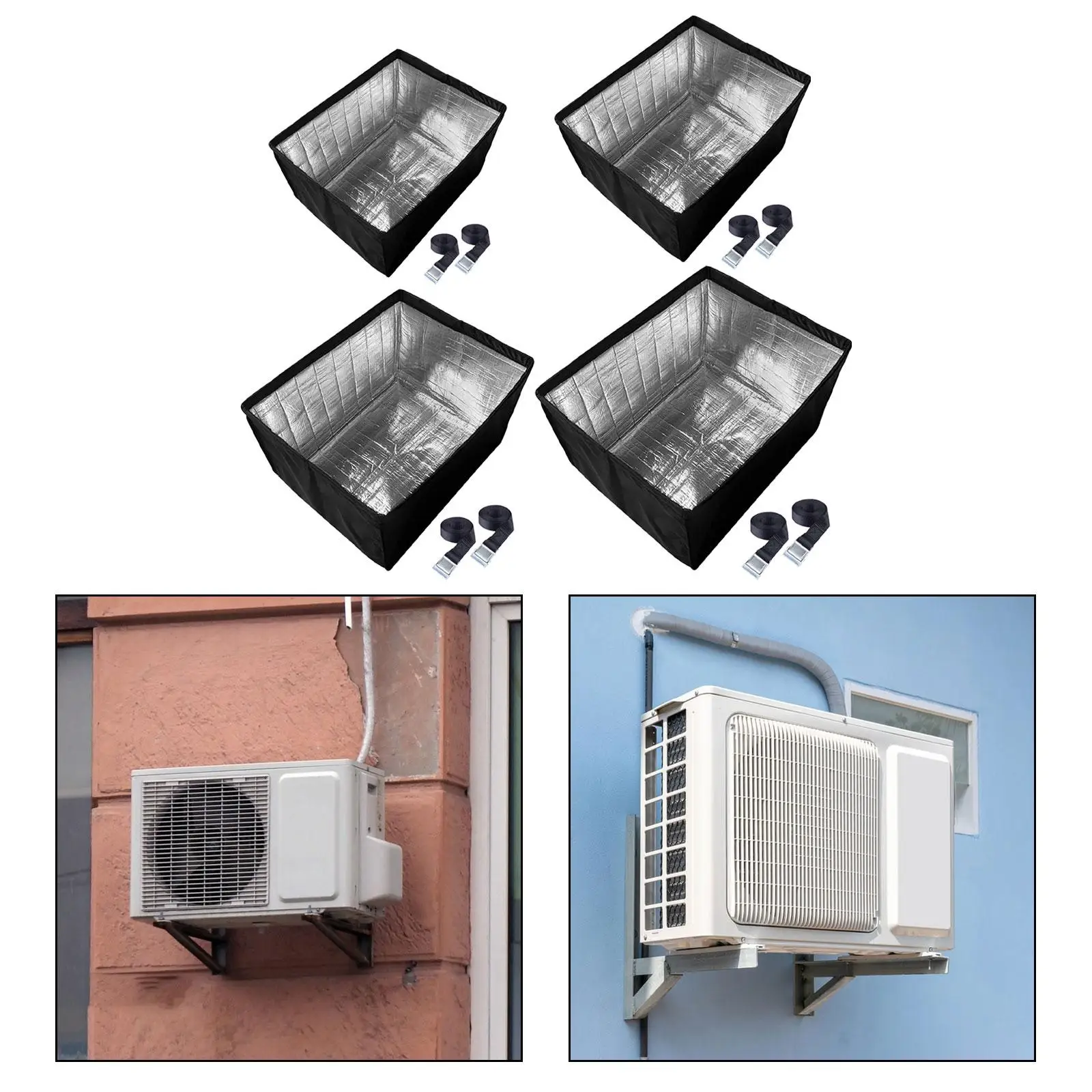 Air Conditioner Cover for Outside Units Keep Warm for School,Home Window