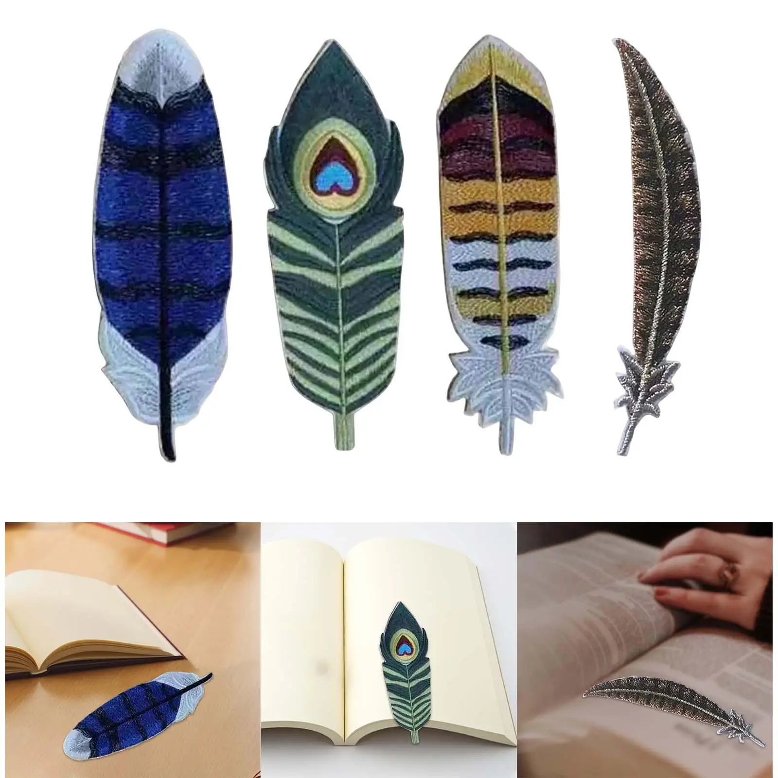 Handmade Embroidered Bookmark Reading Book Marker Artistic Page Markers Bookmarks for Women Men Home Office Supplies Stationery