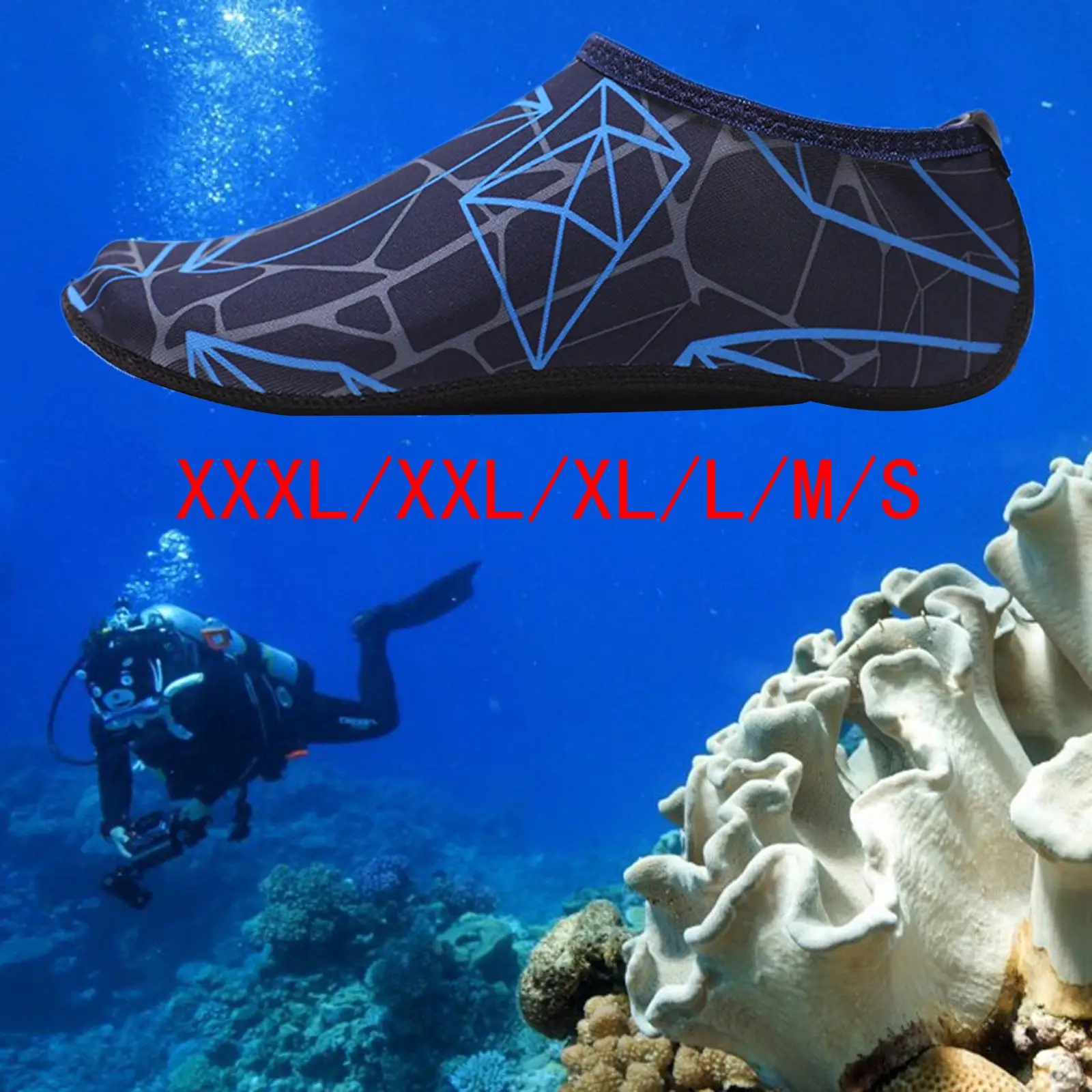 Men Women 3mm Neoprene Diving Boots Beach Swimming Snorkeling Water Sports Socks