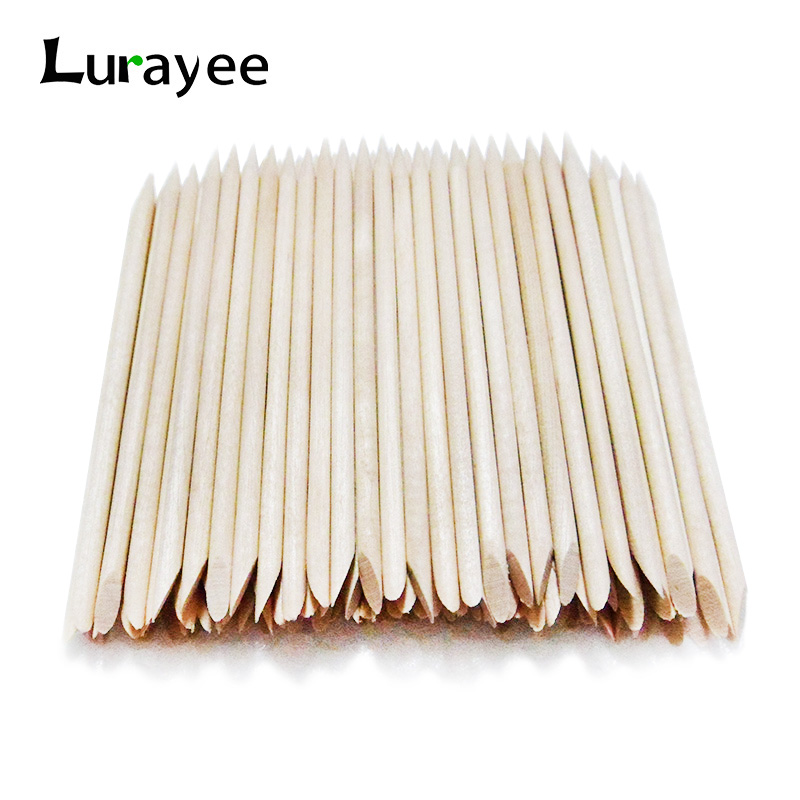 Best of Lurayee Nail Cuticle Pusher Orange Wood Sticks Nail Manicures Remover Wooden Design Nail Gel Polish Drawing Stick For Nail Art Reviews & Tips