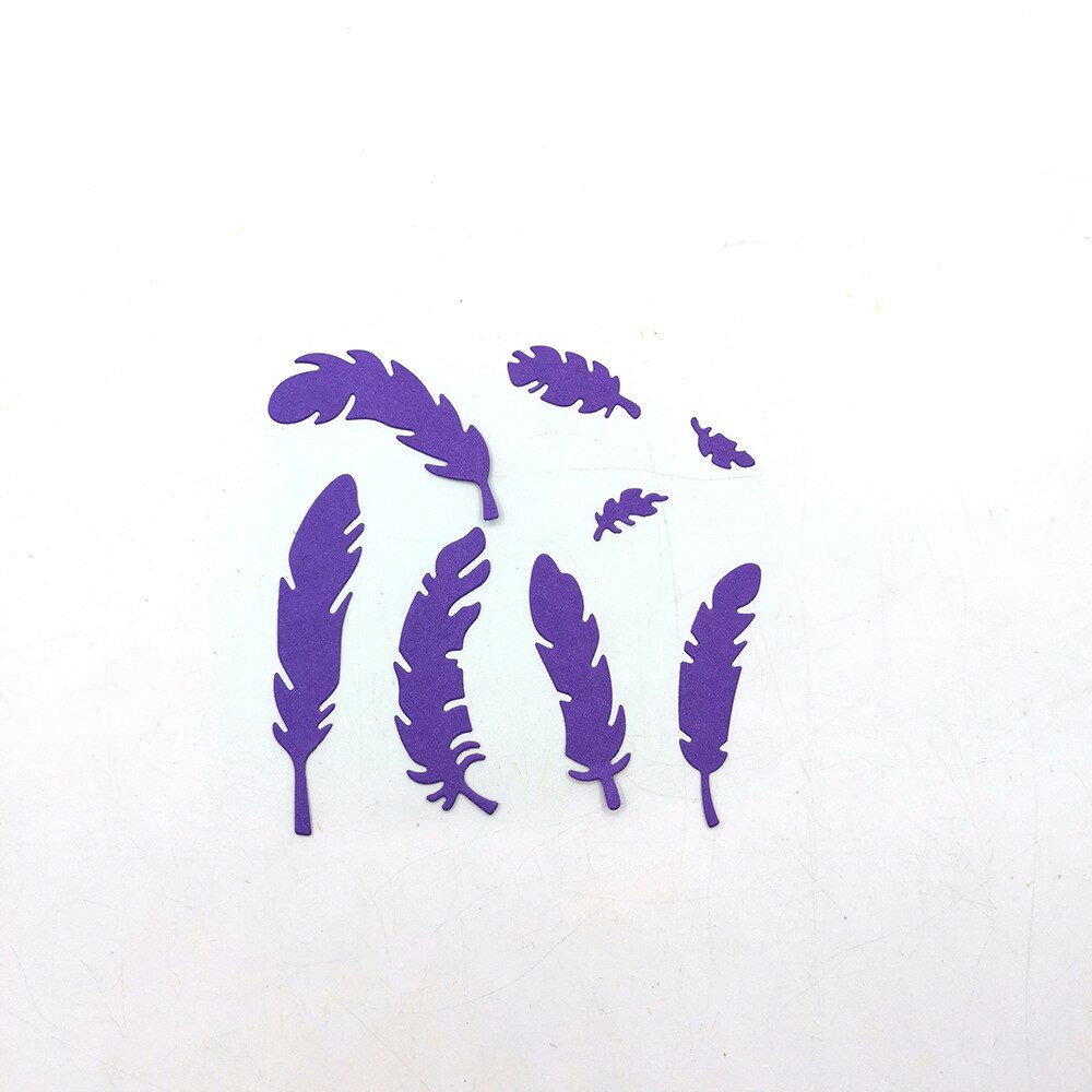 Description Picture 4 of itemScrapbooking DIY Metal Cutting Dies Feather  Carbon Steel Embossing Pattern Plate Cutting Die