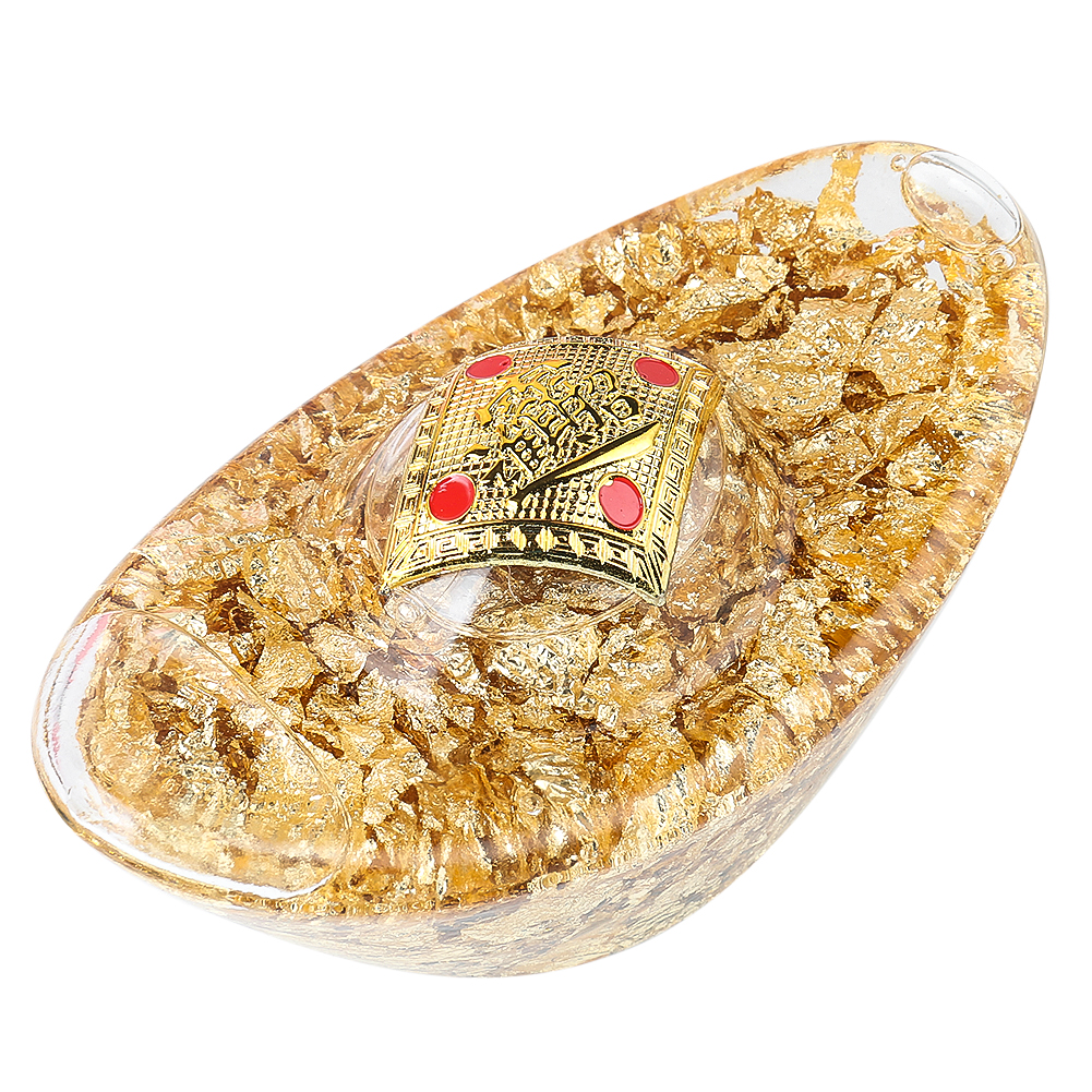1pc Blattgold Kristall barren Charme Ornamente Schreibtisch zubehör Wohnzimmer Feng Shui Dekoration kreative chinesische Charme Geschenk Handwerk – Detail 4