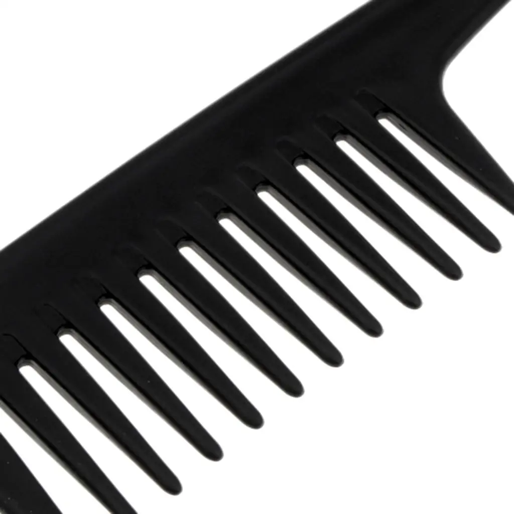 Hairstyle DIY Wide Tooth Plastic Hair Care Shower Salon Comb With Bend Hook