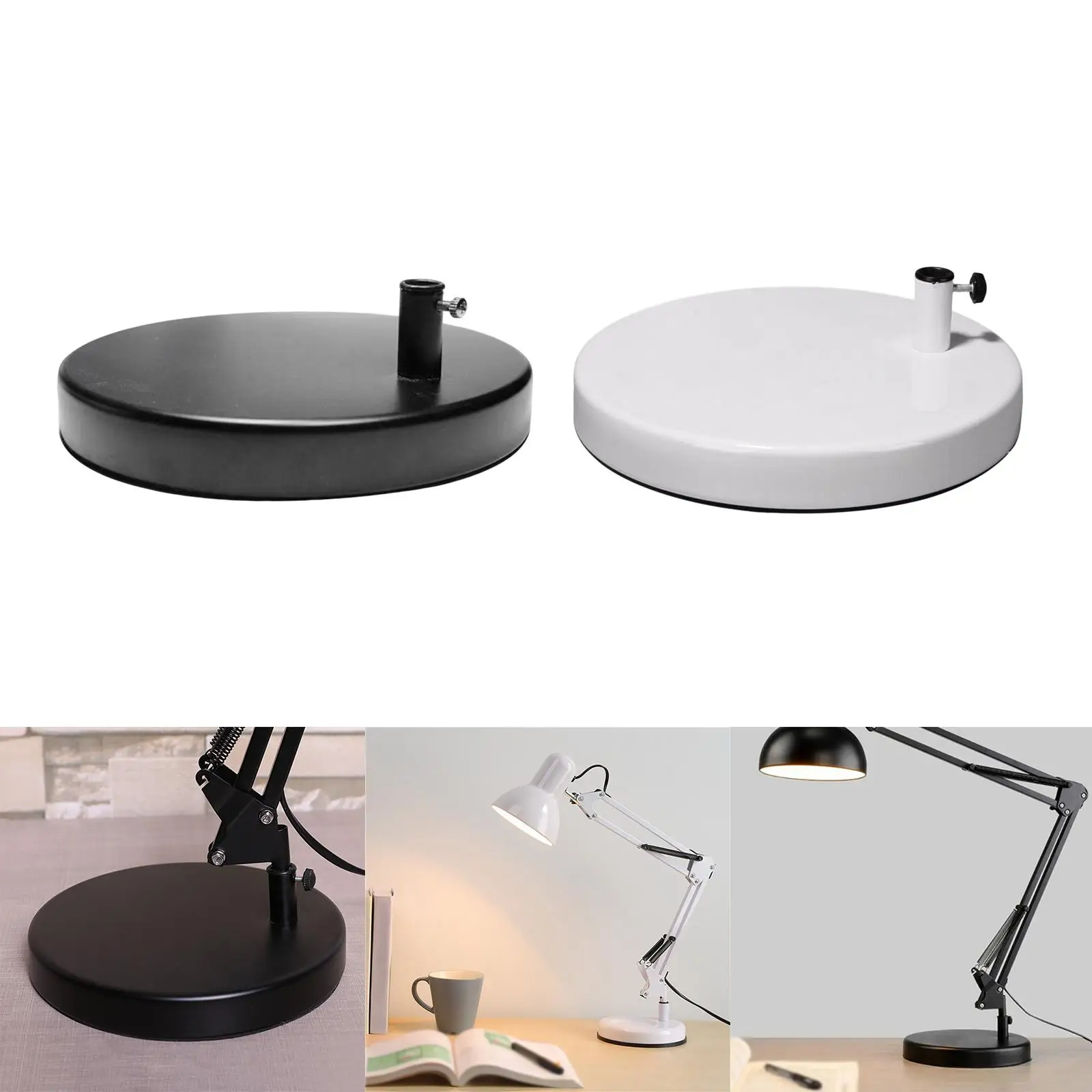Universal Metal Base for Table Lamp Weighted Base Adjustable Desk Lamp Base
