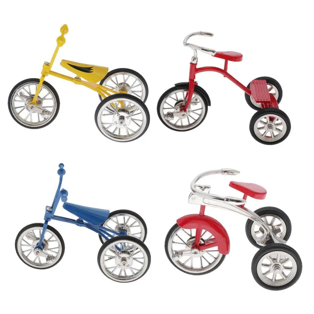 Simulation Alloy Tricycle Model Kids Toy Home/Office/Store/Cafe Decoration