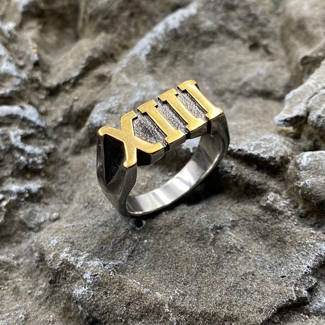 Roman Number Stainless Ring | Mens Rings Numbers 13 | Ring 3 Colors Roman  Number - 13 - Aliexpress