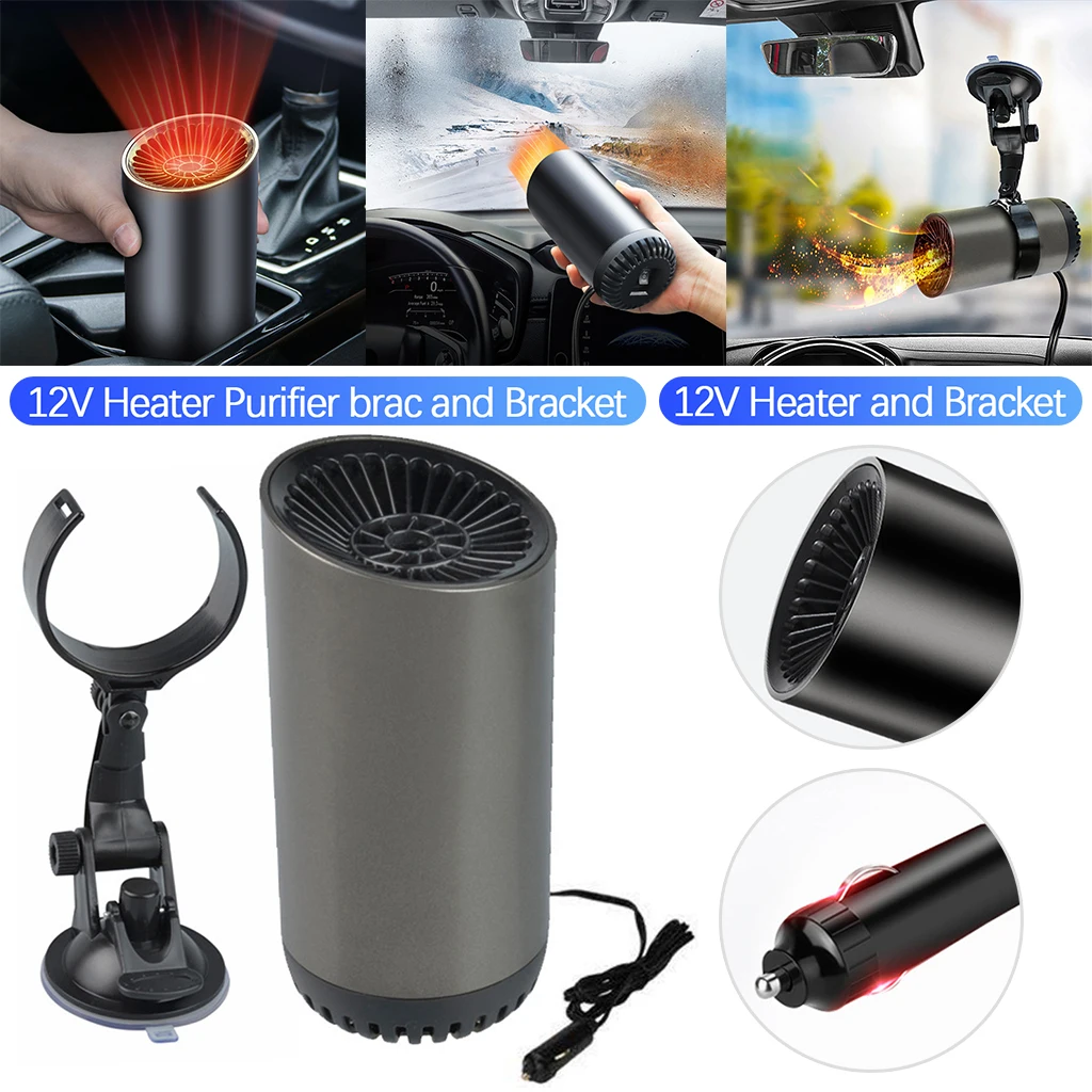 Car Heater Windshield Defogger Defroster Portable 180 Degree Rotation Bracket for Winter Car Space Heater for All Cars