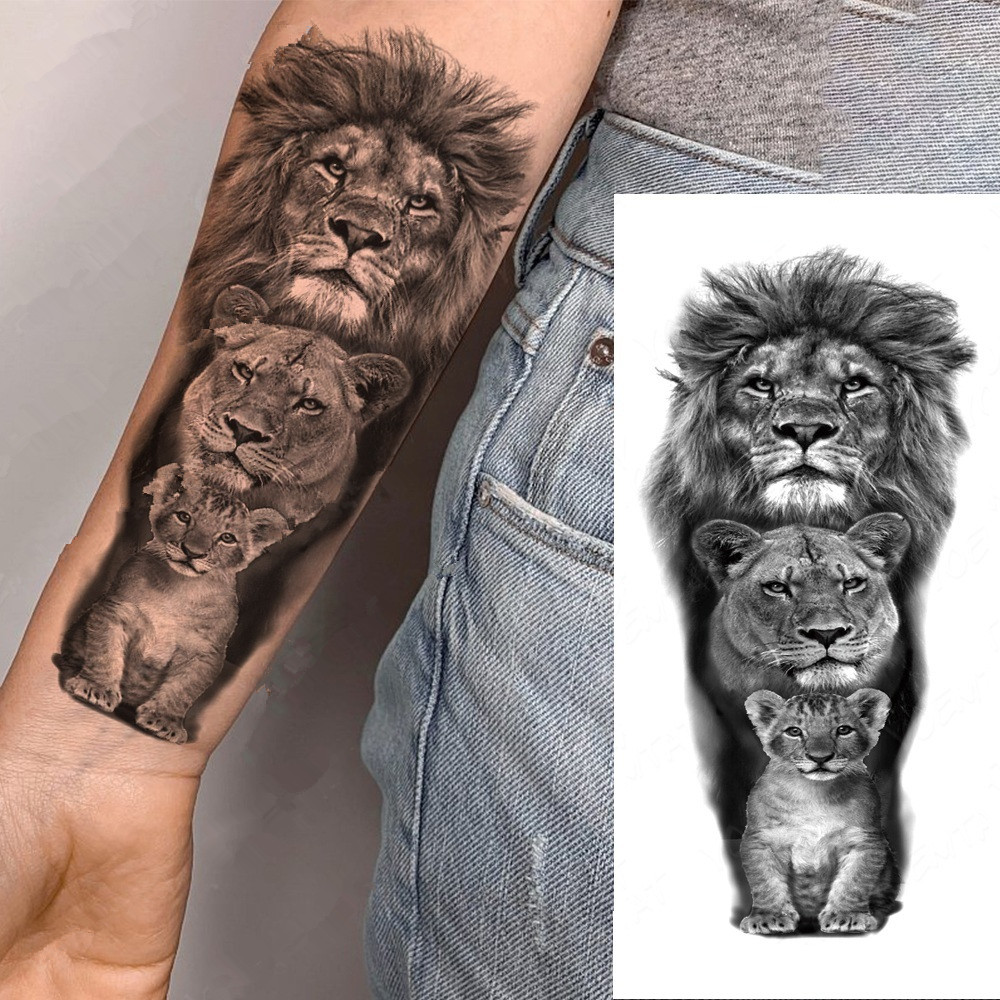 Best of Lion Family Tiger Temporary Tattoo Sticker Fashion Wolf Waterproof Tatto Body Art Arm Fake Removable Tatoo Men Women Personality Reviews & Tips