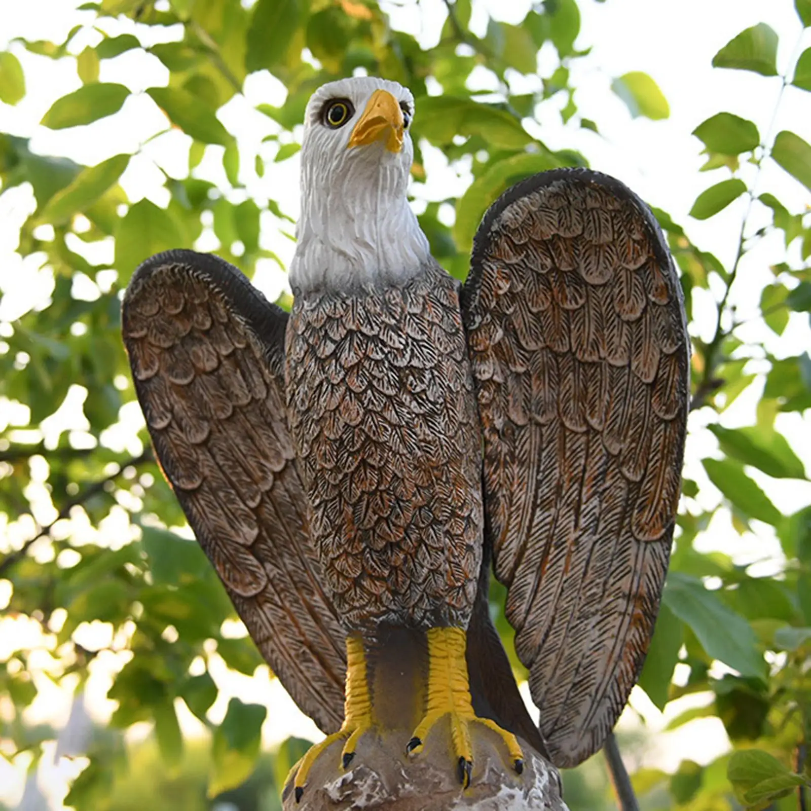 Garden Eagle Statue, Bald Eagle Large Outdoor Statues Yard   , Eagle Bird Decor for Patio Yard and Lawn