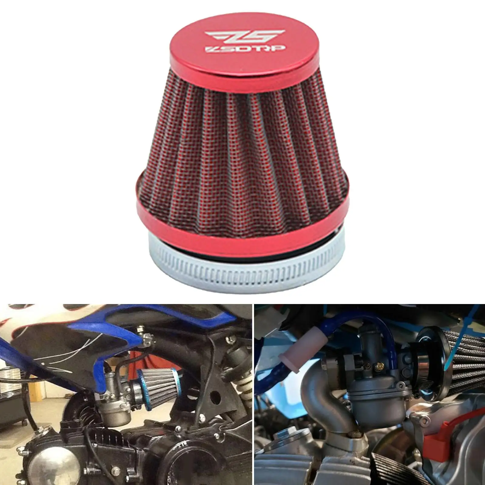 Motorcycle Air Filter Air Intake Filter Cleaner Intake Mushroom Head Cleaner for Off Road Dirt Bike 35mm / 42mm / 50mm / 58mm