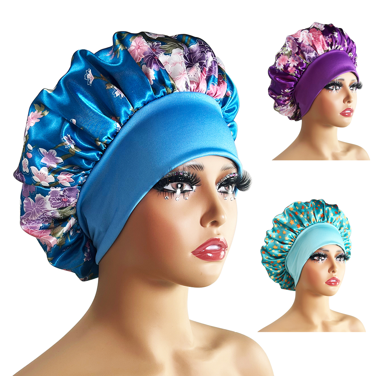 Best of 1PCS Lovely Satin Silk Hair Bonnet Care Cap For Women Sleeping Hat Night Sleep Caps Head Cover For Women Men Unisex Cap Reviews & Tips