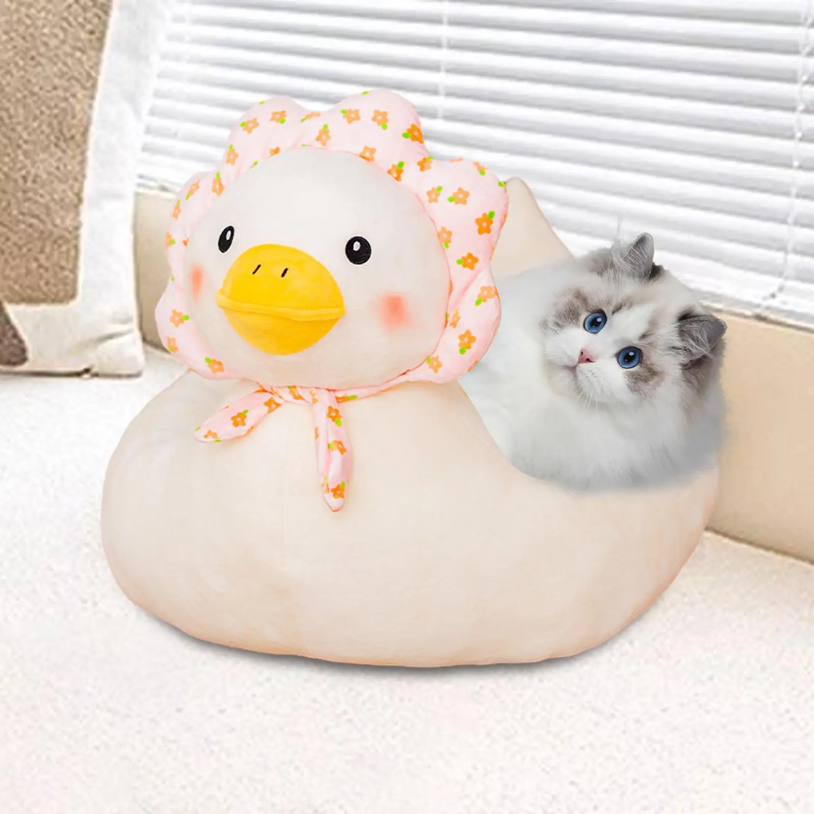Dog Bed Non Slip Bottom Plush Pets Sofa Cushion Washable Cat Nesting House for Rabbits Kitty Guinea Pigs Puppy Hedgehogs
