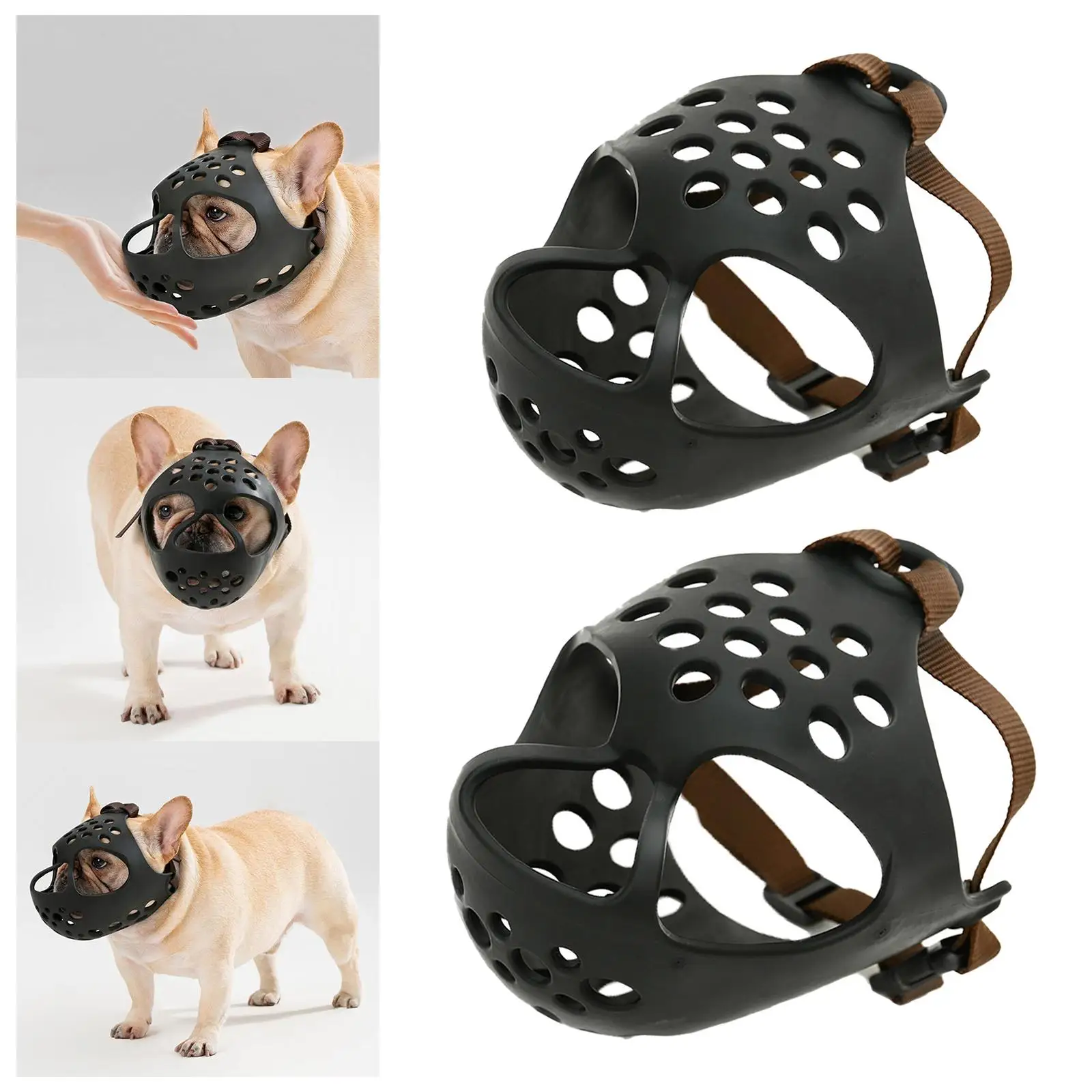 Short Snout, Soft Flat Faced Muzzle for dog for Biting Chewing Licking and Grooming